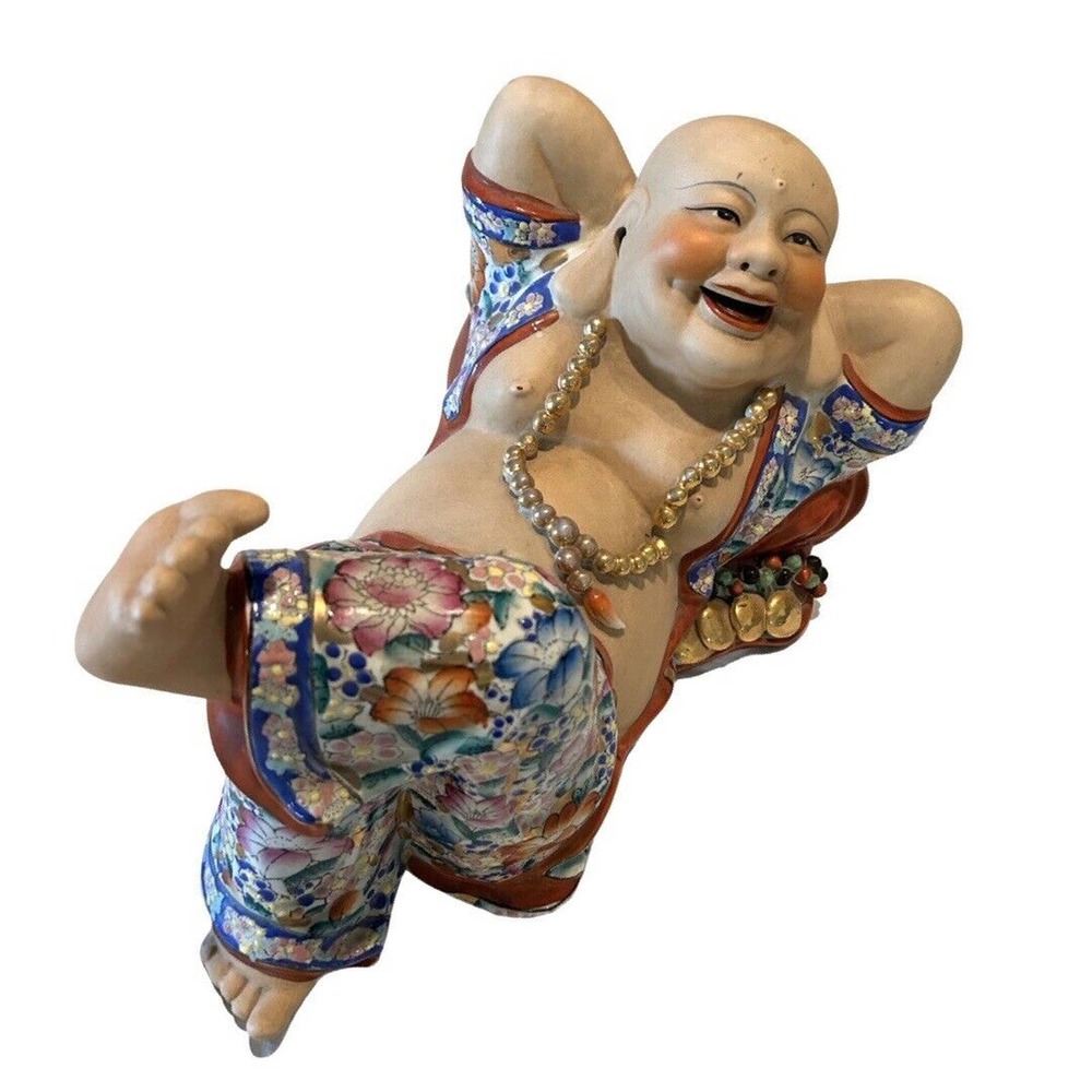 *Large  16' Porcelain Gilded BUDDHA Oriental Statue